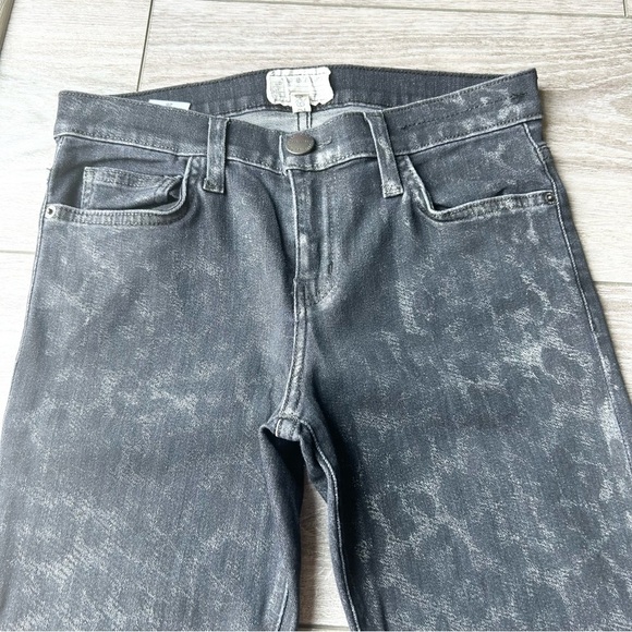 Current Elliott The Stiletto Highland Leopard in Black Ankle Jeans - Picture 6 of 13